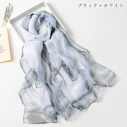 ストール スカーフ レディース 女性 ファッション雑貨 長方形 1m以上 160cm 総柄 花柄 フラワー グリーン ピンク グラデーション カラフル 華やか かわいい キュート フェミニン 春 秋