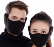 立体マスク 布マスク 耳当て付き イヤーマフ一体型 レディース メンズ ユニセックス フリース 暖かい 寒さ対策 防寒 防風 あったか マジック テープ 飛沫対策 マスクマフ シンプル おしゃれ 外出 お出掛け 女性 男性 男女兼用 衛生日用品