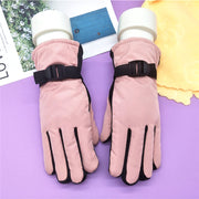 手袋 グローブ スノーグローブ サイクリンググローブ 子供用 キッズ ジュニア レディース 大人用 男の子 女の子 5本指 保温 裏ボア 防寒 防風 滑り止め付き スポーツ アウトドア カジュアル シンプル