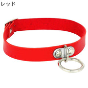 チョーカー レディース PUレザー ネックレス 首輪 アクセサリー リング付き パンク ロック ゴシック V系 コスプレ衣装 コスチューム