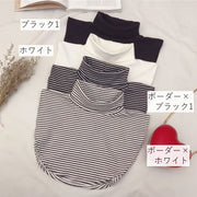 付け襟 つけ襟 レディース 女性 婦人 ファッション小物 重ね着風 タートルネック ハイネック フェイクレイヤード ボーダー しましま 単色 無地 フェイクカラー タートル カジュアル シンプル おしゃれ かわいい 白 黒