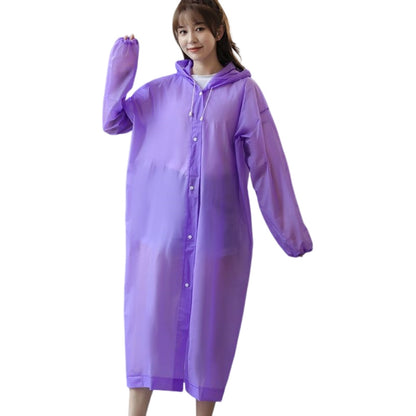 レインコート フード付き カッパ 雨具 レインウェア 男女兼用 パープル バリエーション画像