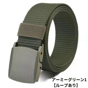 ガチャベルト GIベルト メンズ レディース キャンバス プラスチックバックル 穴なし ロング 幅広ワイド 無段階調整スライド式
