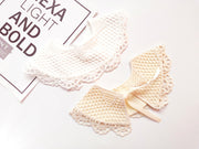 スタイ よだれかけ 付け襟風 レース ベビービブ 赤ちゃん 乳児 幼児 子ども ベビー用品 かわいい キュート フォーマル 記念日 冠婚葬祭 結婚式 パーティー ホワイト ベージュ レトロ セレモニー