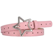 ベルト 子供用 キッズ 女の子 男の子 星型 スター バックル レザー調 おしゃれ かわいい かっこいい ウエストマーク ワンポイント 子ども こども 女児 男児 女子 男子 ガールズ ボーイズ
