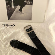 ベルト レディース 女性用 編み込み 無地 定番 おしゃれ シンプル カジュアル お出かけ オフィス 通勤 ビジネス ウェストマーク ファッション小物 婦人用 女の子 黒 グレー カーキ ブラウン