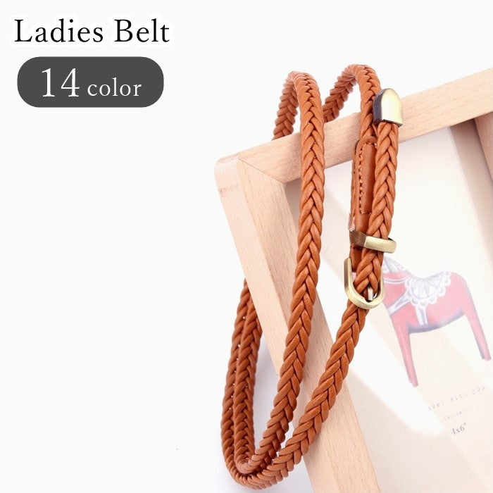 メッシュベルト 編みベルト レディース 女性 ファッション雑貨 細め 細身 バックル 約100cm 約1m フェイクレザー ホワイト レッド ブラック ブラウン シンプル フェミニン かわいい キュート おしゃれ