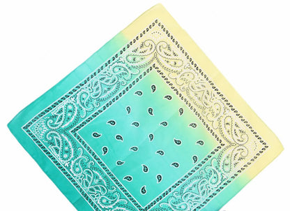 バンダナ グラデーションカラー ペイズリー柄 ハンカチ 三角巾 ファッション小物 H バリエーション画像