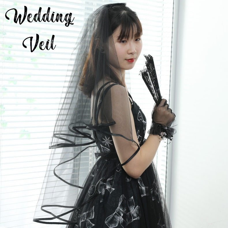 ウェディングベール ウェディング用品 ブライダル用品 結婚式用 挙式用品 写真撮影 記念撮影 レース ロング 長め丈 レディース 女性 婦人 花嫁 ウェーブ コーム付き 透け感 シアー ロング 取り付け簡単 揺れる かわいい おしゃれ 黒 白