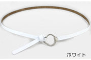 ベルト レディース バックル 穴なし フック式 サイズ調節 金具 シルバーカラー 細い ファッション シンプル カジュアル ナチュラル エレガント 上品 パーティー オフィス 黒 赤 白 茶 ワンピース ドレス ワンポイント レトロ ヴィンテージ ウエストマーク