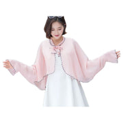 袖付きストール ケープ風 ショール レディース プルオーバー シフォン 透け感 リボン ボレロ風 おしゃれ 女性用 婦人用 日除け 紫外線対策 UV対策 日焼け対策 運転 ドライブ お出かけシーン
