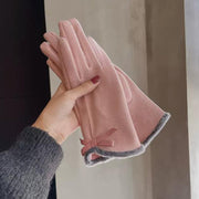 手袋 スマホ対応 グローブ レディース 女性 婦人 リボン 暖かい 防寒 防風 寒さ対策 かわいい 上品 おしゃれ スマートフォン対応 通勤 通学 お出かけ