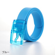ベルト レディース メンズ 男女兼用 幅広 プラスチックバックル 穴あり クリアカラーバックル ファッション小物 単色 無地 シンプル カジュアル かわいい かっこいい カラバリ豊富 おしゃれ 女性 男性 赤 黄 緑 青 紫 黒 白 茶 ピンク 灰 橙