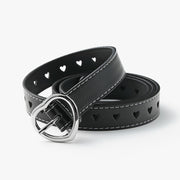 ベルト レディース 女性 ファッション小物 ファッションベルト バックル PUレザー レザー調 フェイクレザー 普段使い 穴あり かわいい おしゃれ