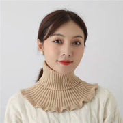 付け襟 つけ襟 タートルネック ニット ネックウォーマー リブ レディース 女性 重ね着風 レイヤード風 着ぶくれしない 無地 単色 シンプル 防寒 暖かい 冬 お洒落 おしゃれ 大人女子 婦人 ファッション小物