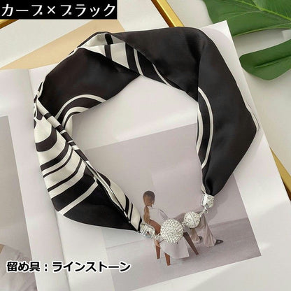 スカーフ マグネット式 レディース ワンタッチ 簡単 ネックレス風 商品画像5