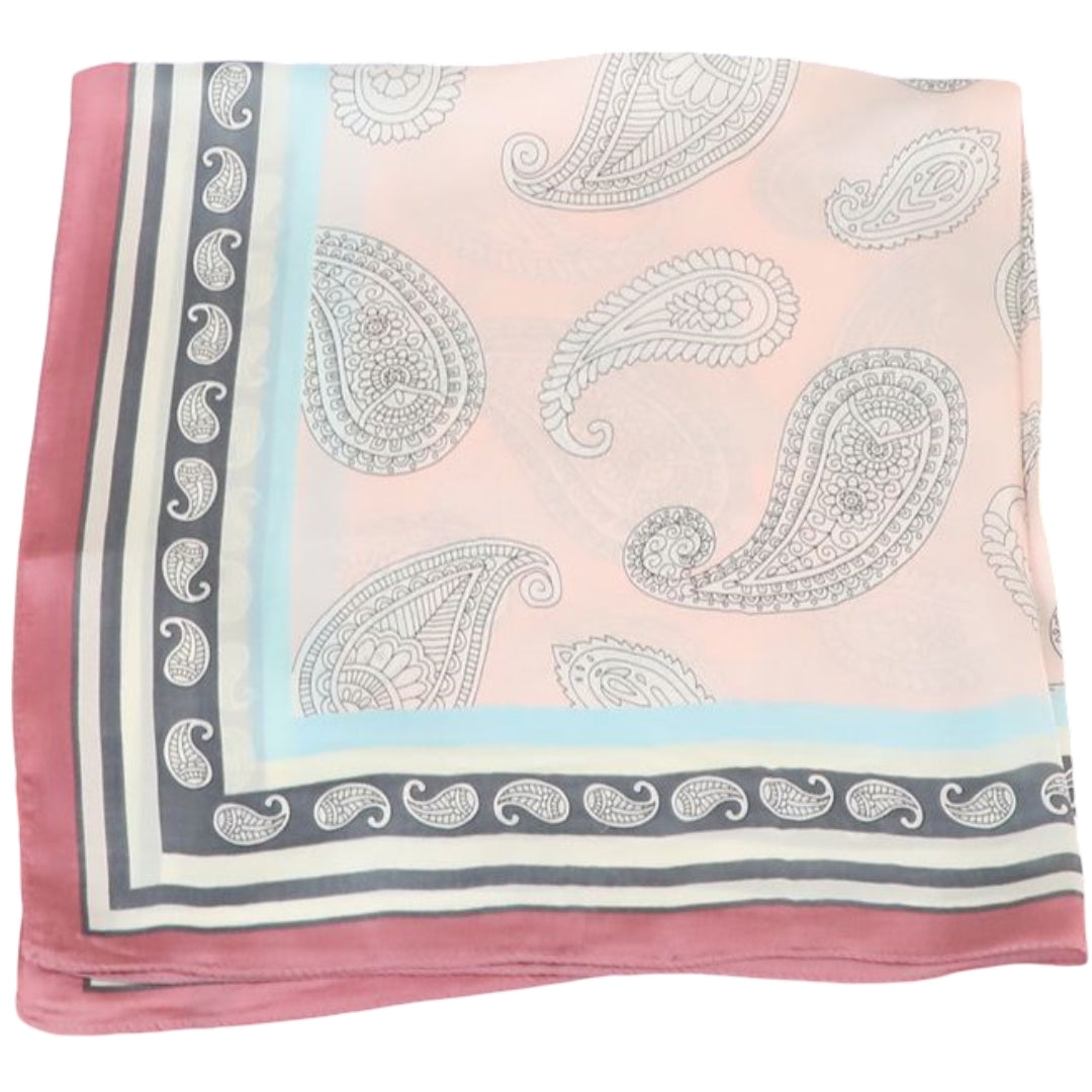 スカーフ 70×70cm レディース 女性 婦人用 ファッション小物 船×ピンク バリエーション画像