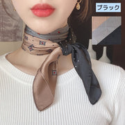 スカーフ 70×70cm レディース 女性 婦人用 ファッション小物 正方形 シフォン ストール バンダナ バッグスカーフ ヘアアクセサリー シンプル おしゃれ エレガント ドット 上品 プリント柄 お出かけ アレンジ ワンポイント
