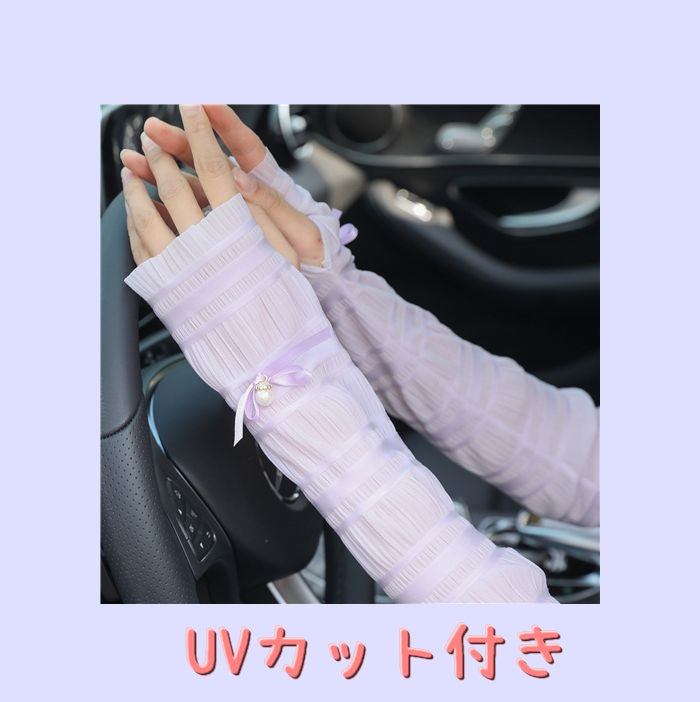 アームカバー ハンドカバー UVカット レディース 女性用 日焼け防止 商品画像4
