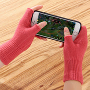 手袋 グローブ レディース 指なし 指先カット 指ぬき フィンガーレス ハンドウォーマー スマホ操作 パソコン 運転 ドライブ PC操作 無地 単色 シンプル カジュアル デイリー おしゃれ 指抜き 指無し 女性用