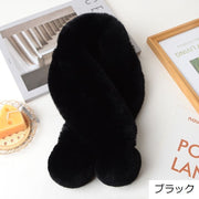 マフラー レディース ティペット フェイクファー 差し込み 無地 単色 シンプル かわいい おしゃれ 防寒 ふわふわ もこもこ あったか 暖かい 女性用 婦人用