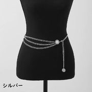 チェーンベルト ベルト レディース 女性 婦人用 ウエストマーク 細ベルト ファッション小物 ワンポイント おしゃれ かわいい 上品