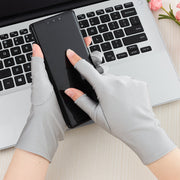 手袋 指なし 指抜き 5本指 2本指 レディース メンズ グローブ フィンガーレス 薄手 スマホ パソコン 釣り 運転 伸縮性 無地 ブラック ホワイト グレー