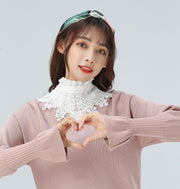 つけ襟 付け襟 レディース 女性 大人 レース 花 スタンダード 重ね着風 レイヤード風 シンプル レギュラー 着ぶくれしない カジュアル フォーマル デイリー 普段使い ファッション小物 お出かけ おしゃれ かわいい
