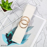 ベルト レディース 太め 幅広 ワイド バックル 穴あり ストレッチ シンプル 定番 サークル 単色 おしゃれ お出かけ ウエストマーク ファッション小物 服飾雑貨 女性用 ブラック ホワイト