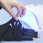 UVカットグローブ ネイル用グローブ 1ペア 両手用 左右セット 指先なし 手袋 ネイルケア用品 ショート丈 ロング丈 セルフネイル ネイルアート UVライト対策 紫外線対策 便利