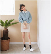 つけ襟 付け襟 レディース 総レース 花柄 シフォン フェイクカラー レイヤード 重ね着 無地 ブラウス シャツ ボタン 可愛い