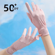 手袋 グローブ レディース ショート丈 薄手 夏 UVカット 紫外線対策 日焼け防止 滑り止め 接触冷感 蒸れない スマホ対応