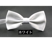 蝶ネクタイ ボウタイ メンズ レディース サテン シンプル無地 フォーマル カジュアル 結婚式 パーティー 披露宴 制服 フック式