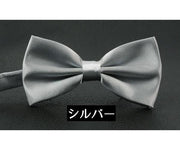 蝶ネクタイ ボウタイ メンズ レディース サテン シンプル無地 フォーマル カジュアル 結婚式 パーティー 披露宴 制服 フック式