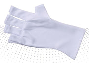 UVカットグローブ ハンドケア用品 日焼け予防 日焼け対策 ジェルネイル 両手用 紫外線カット UVカット ネイルケアグッズ ネイルケア用品 手袋 グローブ ネイルアート用品 ネイルグローブ 指先なし 腕カバー ロングタイプ ショートタイプ 指出し 白
