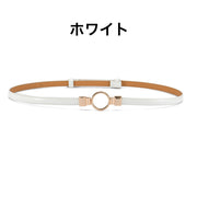 ベルト 細ベルト 細め 細い フェイクレザー レザー調 レディース 女性 シンプル アクセント おしゃれ 可愛い ウエストマーク ファッション小物