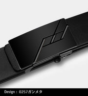 ベルト メンズ バックルベルト 105cm 115cm レザー 男性用 紳士用 ブラック 黒 スクエアバックル 無段階調節 スライドベルト