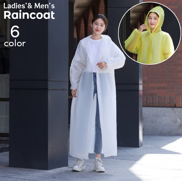 レインコート ロング丈 フード付き 大人用 男女兼用 カッパ 商品画像