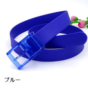 ベルト メンズ レディース 男女兼用 ユニセックス プラスチック製 キャンディカラー ポップカラー ファッション小物 クリアバックル スクエア おしゃれ カジュアル スポーティー シンプル 無地 オフの日 デイリー 普段使い ギフト プレゼント 紳士用 男性 婦人用 女性