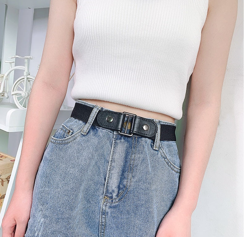 ベルト ノーバックル バックル無し ゴムベルト レディース 女性 商品画像2