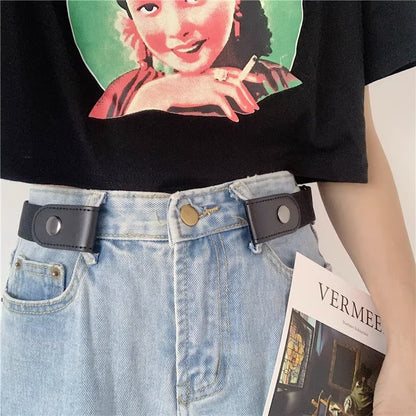 ベルト ノーバックル バックル無し ゴムベルト レディース 女性 商品画像3