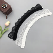 つけ襟 付け襟 付け衿 レディース 透かし編み レース ペタルカラー フェイクカラー フェイクパール レイヤード 重ね着 可愛い