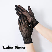 手袋 レースグローブ レディース 婦人用 メッシュ クモの巣 スパイダー 日よけ 紫外線対策 ハロウィン 衣装 ダンス パーティー コスプレ 運転 シースルー おしゃれ かっこいい かわいい ファッション小物