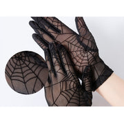 手袋 レースグローブ レディース 婦人用 メッシュ クモの巣 スパイダー 日よけ 紫外線対策 ハロウィン 衣装 ダンス パーティー コスプレ 運転 シースルー おしゃれ かっこいい かわいい ファッション小物