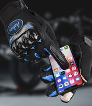 バイクグローブ メンズ レディース サイクルグローブ 手袋 プロテクター スマホ対応 フルフィンガー 滑り止め マジック テープ 防寒 あったか おしゃれ かっこいい
