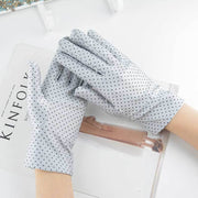 手袋 グローブ レディース ショート 女性用 てぶくろ ドット 水玉 おしゃれ かわいい きれいめ お出かけ 運転 ドライブ 日焼け対策 日除け 日差し除け きれいめ 上品 手ぶくろ