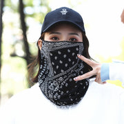 フェイスカバー フェイスマスク レディース 女性 婦人 ペイズリー柄 バンダナ柄 UV対策 日焼け防止 紫外線防止 スカーフ マスク シンプル おしゃれ