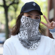 フェイスカバー フェイスマスク レディース 女性 婦人 ペイズリー柄 バンダナ柄 UV対策 日焼け防止 紫外線防止 スカーフ マスク シンプル おしゃれ