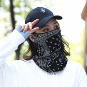 フェイスカバー フェイスマスク レディース 女性 婦人 ペイズリー柄 バンダナ柄 UV対策 日焼け防止 紫外線防止 スカーフ マスク シンプル おしゃれ