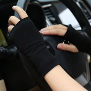 手袋 アームカバー レディース メンズ 女性 男性 大人 指なし 防寒 暖かい あったか 冬 無地 単色 シンプル おしゃれ 黒 ブラック